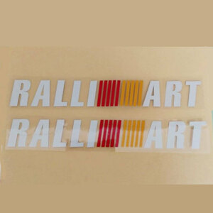 RALLIART ラリアート　ステッカー　デカール　　白（ホワイト）２枚セット