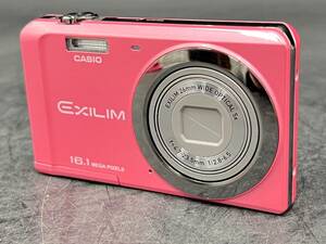 CASIO/カシオ EXILIM コンパクト デジタル カメラ デジカメ ピンク 26mm WIDE OPTICAL 5x f=4.7-23.5mm 1:2.8-6.5 EX-ZS6