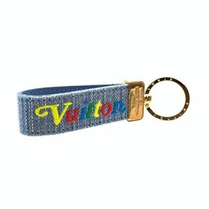 LOUIS VUITTON ルイヴィトン M67797 ポルトクレ ドラゴンヌ ニューウェーブ キーリング キーホルダー デニム ロゴ 管理RY24001936