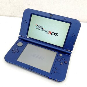 秦野店【中古品】2-27 Nintendo 任天堂 ニンテンドー new 3DS LL 本体 RED-001 メタリックブルー 初期化 簡易動作確認済