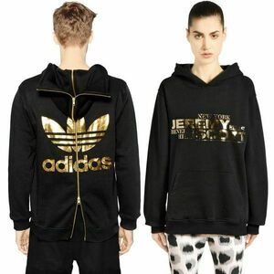 ★Adidas Jeremy Scott アディダス オリジナル × ジェレミー・スコット バック ジップ パーカー AC1817 XSサイズ★アーカイブarchive