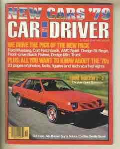 【c9340】78.10 CARandDRIVER／1979年のニューモデル、プリムスホリゾンTC3、ダッジオムニ024、...