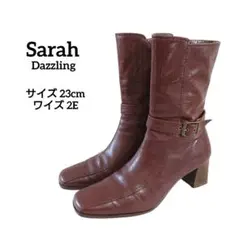 SarahサラDazzlingダズリンレディース本革 バックルサイドジップブーツ