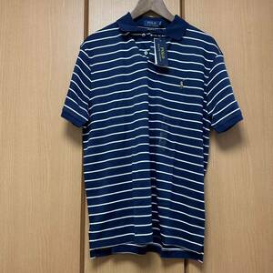 1円〜新品未使用 Polo Ralph Lauren ポロ ラルフローレン ボーダー 半袖ポロシャツ メンズ Lサイズ 国内正規品 限定 希少 絶版 レア ゴルフ