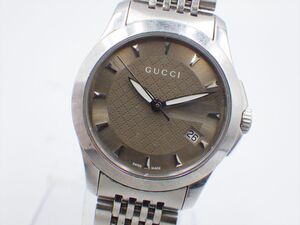 355866【1円スタート】GUCCI グッチ 稼動品 126.5 Gタイムレス デイト レディース 時計 クオーツ ケース27mm