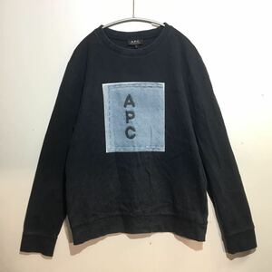 45-11 A.P.C ロゴ ロンt ネイビー S アーペーセー