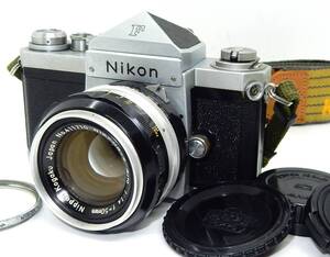 ★美品★ NIKON ニコン F アイレベル ボディ 初期型 富士山 NIKKOR-S Auto 50mm F1.4 シャッター全速確認 #N545