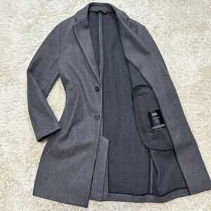 ザラ　4WAY COAT【大人の余裕溢れる一着】ZARA チェスターコート　ロングコート　ストレッチ　グレー