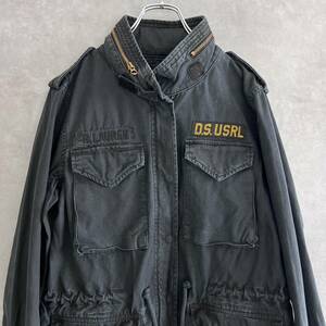 Denim&Supply Ralph Lauren デニムアンドサプライラルフローレン M65 後染めブラックミリタリージャケット Mレディースサイズ unisex