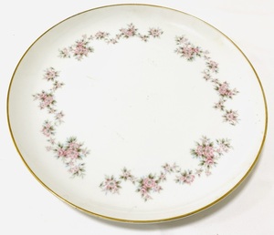 良品 Noritake ノリタケ RC印 丸皿 大皿 洋食器 花柄 模様 ホワイト 白 金彩 昭和レトロ ？