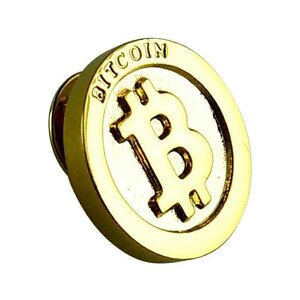 ★ピンバッジ ピンズ ラペルピン ブローチ ビットコイン BITCOIN ゴールド 【送料無料】★