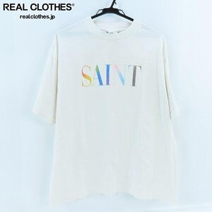 ☆SAINT MICHAEL/セントマイケル 24AW RAINBOW SAINT SS TEE/エイジング加工ロゴプリントTシャツ SM-YS1-0000-007/L /UPK