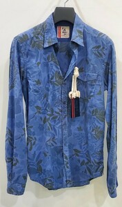 【SALE】4 FOUR ボタニカルプリントシャツ BLUE 39 ￥28,600 441714