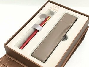 PARKER パーカー 万年筆 ペン先 18K-750 レッド × ゴールド　箱/付属品付き 筆記未確認 現状渡し中古【MA050044】