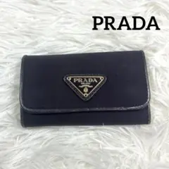 PRADA プラダ キーケース 6連キーケース ナイロン 3角ロゴ 男女兼用