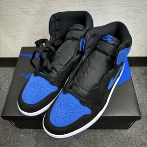 【K-0613.10-2】NIKE AIRJORDAN1 RETRO HIGH OG DZ5485 042 USA:11 日本:29cm ナイキ エアジョーダン スニーカー 青×黒 ほぼ未使用