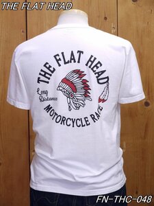 新品 フラットヘッド MOTORCYCLE RACE 丸胴半袖Tシャツ 40 ホワイト FN-THC-048 theflathead