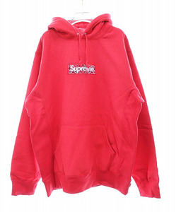 シュプリーム SUPREME 19AW BANDANA BOX LOGO HOODED SWEATSHIRT XL バンダナ ボックス ロゴ フーデッド スウェット パーカー レッド 赤 ☆