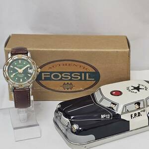 FOSSIL デュアルタイム デザイン缶ケース フォッシル FOSSIL POLICE