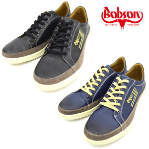 ▲BOBSON ボブソン カジュアル シューズ ウォーキング 5445 本革 日本製 ネイビー Navy 紺 25.5cm (0910010563-na-s255)