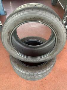 中古(3分山?/パンクあと無し)YOKOHAMA ADVAN A052(ヨコハマ アドバン)265/45R18,製造年週:PL25222 ×2本セット