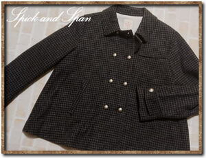 ☆spick and span CHINOIS　スピックアンドスパン　千鳥格子ツイードジャケット　茶☆