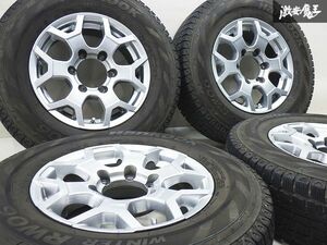 ◆美品!!◆ MANARAY マナレイスポーツ 15インチ 6J +33 6穴 PCD139.7 スタッドレス タイヤ付 195/80R15 4本 200 ハイエース デリカ プラド