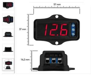 タランプス デジタルボルトメーター VTR1000-v2外向きカーオーディオ