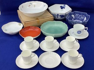 深川製磁 食器まとめ/白?深鉢/百年庵/白磁/カップ&ソーサー 他 金彩ハガレ有 中古品 ACB