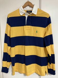 【送料無料】POLO RALPH LAURENポロラルフローレンの長袖ラガーシャツ　Mサイズ　