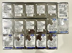 動作品 28台 2.5インチ 9.5mm(TOSHIBA*9台 WD*7台 HGST*1台)＋7mm（Seagate*3台 WD*8台） CrystalDiskInfo正常判定