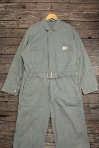 ★50’s Sears NATION－ALLS GRIPPERZIPPER ヘリンボーン ツナギ グレー 表42[追加写真あり]