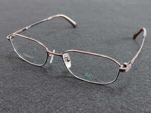 新品　EXIO エクシオ　日本製　メガネ　眼鏡　高級感　上品　フルリム　チタン　ブラウン系