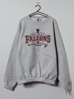 NFL FALCONS ファルコンズ USA製 ロゴ 刺繍 スウェット 古着