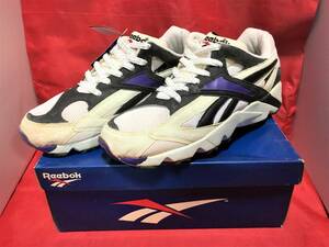 ★☆90s!希少レア!!リーボック Aztrek Plus 1-24274 白/黒/紫 9.5 27.5cm Reebok RUNNING ランニング デッド ビンテージ 191☆★