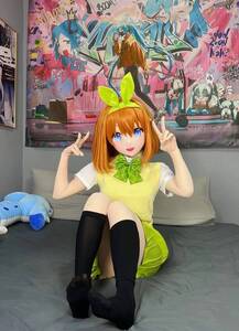 衣装付　全頭面　中野四葉　　着ぐるみ　美少女　マスク　kigurumi 　コスプレ　コスチューム