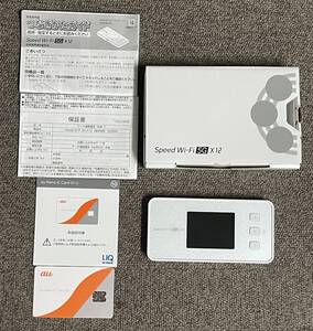 16133 NEC Speed Wi-Fi 5G X12 モバイルルーター スピード Wi-Fi NAR03 ホワイト 利用制限〇 動作品 中古品 通電のみ確認 包装なしで発送