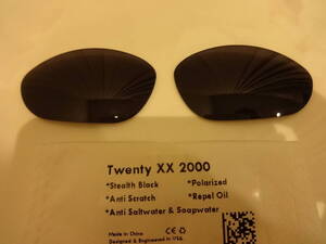 POLARIZED刻印入り！処分価格！★トゥエンティ XX（2000）用 カスタム偏光ハイグレードレンズ　BLACK Polarized 新品 TWENTY XX Sunglasses