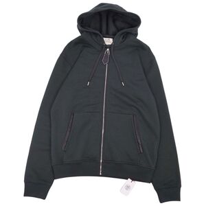 未使用 エルメス HERMES 22AW スウェット パーカー ジップアップ コットン カシミヤ ラムレザー トップス メンズ M cf10ms-rm10f11872