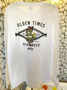 オリオンビール×OLDEN TIMES龍ロングTシャツ　白