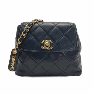 ☆☆ CHANEL シャネル ミニマトラッセ チェーンショルダーバッグ ブラック プレート ポシェット ヴィンテージ やや傷や汚れあり