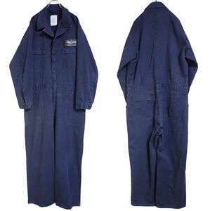 4280/U.S.NAVY COVERALL FR ツナギ48Rsize米軍2008年MM MANUFACTURING,LLCカバーオール オーバーオール オールインワン ジャンプスーツ古着