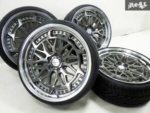 【特注カラー】美品 WORK ワーク グランシーカー DMX ホイール 20インチ 8.5J +19 5穴 PCD114.3 4本 235/35R20 225/35R20 深リム ★ 棚1I6