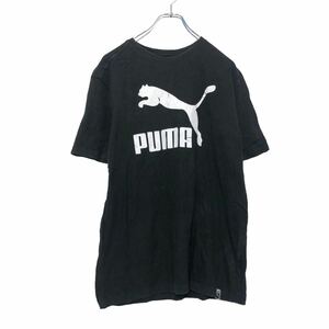 PUMA 半袖 プリント Tシャツ S ブラック プーマ スポーツ 古着卸 アメリカ仕入 a503-7265