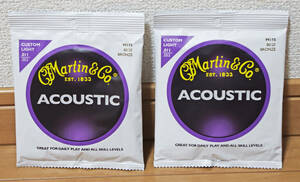 【未使用品2個セット】Martin アコースティックギター弦 ACOUSTIC (80/20 Bronze) M-175 Custom Light .011-.052