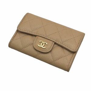 【中古】 CHANEL シャネル カードケース マトラッセ キャビアスキン 24015011 NT