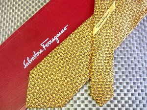 ♪36399Ｄ♪状態並品【虎 トラ 動物 柄】フェラガモ【FERRAGAMO】ネクタイ