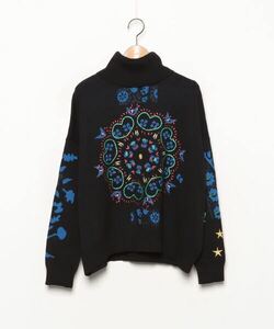 「Desigual」 タートルネックニット S ブラック レディース