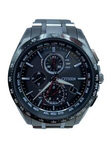 CITIZEN◆ソーラー腕時計/アナログ/ステンレス/BLK/SLV/H804-T022855