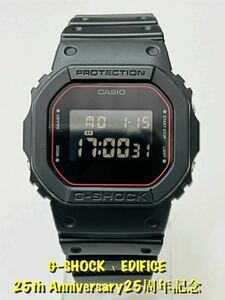 【美品】G-SHOCK×EDIFICE Gショック エディフィス 25th Anniversary25周年記念 DW-5600E-1